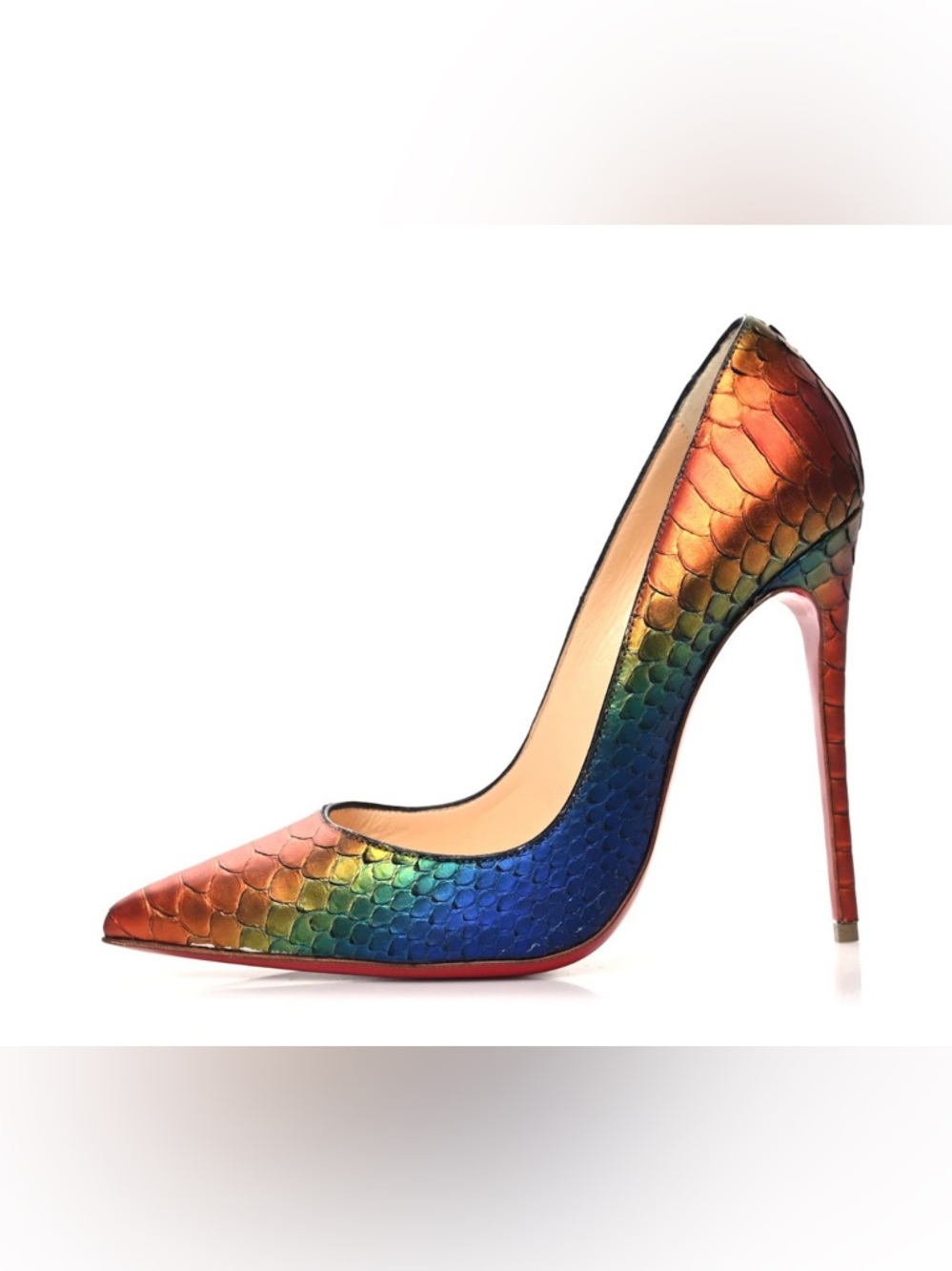 Christian Louboutin So Kate 120 Python multicolor pumps heels